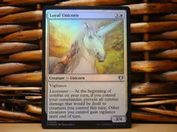 MTG Loyal Unicorn 0040 FOIL | NM Near Mint | CMM | 2023 - Image 1