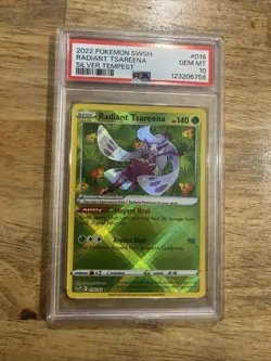 GRADED PSA 10 2022 Pokemon SWSH Radiant Tsareena Silver Tempest #016 - Image 1