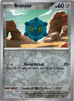 Bronzor 126/191 Common Surging Sparks Pokemon Reverse Holo Near Mint - Image 1