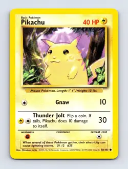 Pikachu 58/102 Common Base Set Unlimited - Image 1