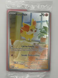 Pokemon Fennekin 080 Promo Sealed | Pokemon Center Stamp | Chaos Rising - Image 1