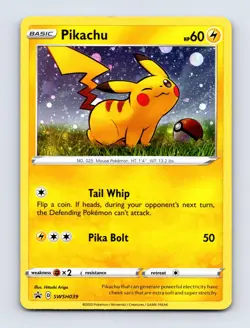 Pikachu SWSH039 Holo Promo Sword & Shield Promo - Image 1