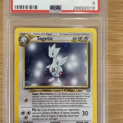 2000 Pokemon Togetic 16/111 Neo Genesis Rare Holo PSA 9 MINT (With Swirl) - Image 2