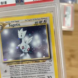 2000 Pokemon Togetic 16/111 Neo Genesis Rare Holo PSA 9 MINT (With Swirl) - Image 3