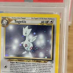 2000 Pokemon Togetic 16/111 Neo Genesis Rare Holo PSA 9 MINT (With Swirl) - Image 4
