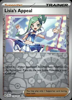 LISIA'S APPEAL 179/191 UNCOMMON SURGING SPARKS POKEMON REVERSE HOLO NM - Image 1