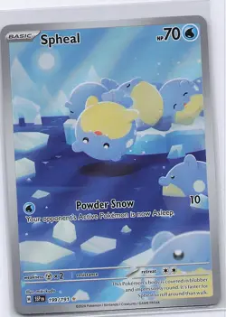 Spheal 199/191 Illustration Rare Surging Sparks Pokemon Lightly Played - Image 1