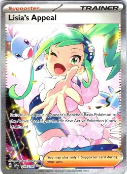 Lisia's Appeal 246/191 Special Illustration Rare Surging Sparks Pokemon Holo - Image 1