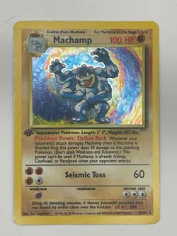 Pokemon TCG Machamp Base Set 8/102 Holo Unlimited Holo Rare - Image 1