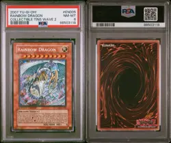 FOIL BLEED Rainbow Dragon CT04-EN005 PSA 8 YuGiOh 2007 Secret Rare - Image 3