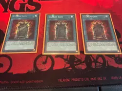 3x Yugioh Illusion Gate MZMU-EN02 1st Edition Secret Rare MINT Playset - Image 1