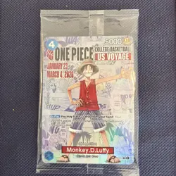 Mint Bandai One Piece CCG Monkey.D.Luffy US Voyage Holo Character Card P-055 - Image 1