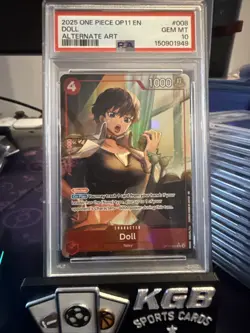 2025 One Piece OP11 A Fist Of Devine Speed #008 Doll Alt Art PSA 10 - Image 1