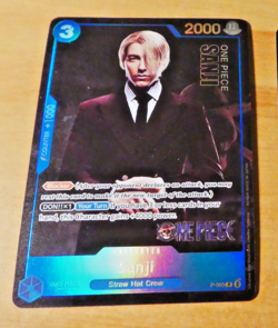 ONE PIECE ENGLISH CARD HOLO GAME CARTE Sanji P-050 PROMO Live Action EN MINT - Image 1