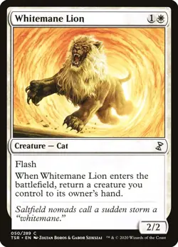 Whitemane Lion (50) – Time Spiral Remastered TSR – MTG Magic the Gathering - Image 1