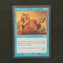 Wizards MTG Attunement Urza's Saga Enchantment Rare 61/350 English Blue 1998 - Image 1