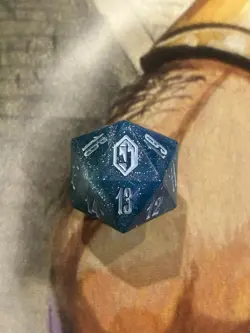 MTG Final Fantasy Gift Bundle Crystal Blue Oversized D20 Die Spin Down Counter - Image 1