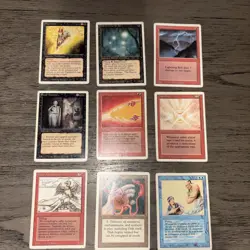 MTG Revised Card Lot Magic the Gathering Fork Lightning Bolt Mana Flare More! - Image 1