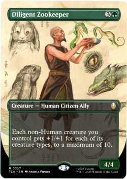 Diligent Zookeeper (Borderless) 0327 Avatar: The Last Airbender TLA - MTG - NM/M - Image 1