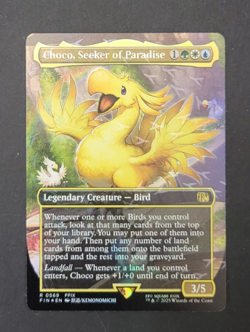 MTG Choco, Seeker of Paradise ( Chocobo Track Foil ) Borderless Magic Gathering - Image 2