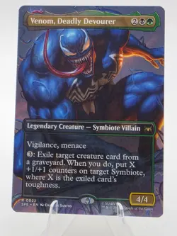 MTG Marvel's Spider-Man Venom, Deadly Devourer (Borderless) Regular #0222 NM - Image 1