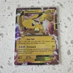 Pokemon Pikachu EX XY84 Holo Promo 130 HP Trading Card XY Set - Image 1