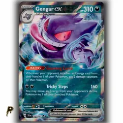 2024 Pokemon Temporal Forces Gengar ex 104/162 Double Rare Holo NM - Image 1