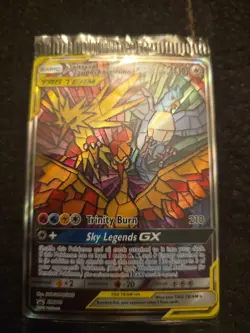 2019 Pokemon Moltres Zapdos Articuno GX SM210 Promo Sealed Stained Glass Birds - Image 1
