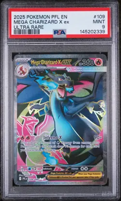 Pokemon PSA 9 Mega Charizard X ex 109/094 Special Illustration Rare - Image 1