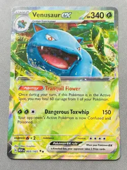 Venusaur ex 003/165 Double Rare 151 Pokemon Holo Near Mint - Image 1