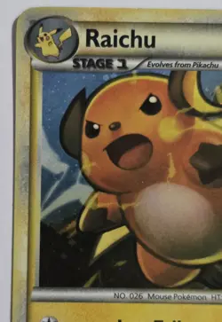 Pokemon Raichu 30/30 HGSS Trainer Kit Holofoil Rare Holo TCG MP Condition - Image 2