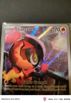 Charcadet MEP 022 Phantasmal Flames Pokemon Center Stamped Black Star Promo - Image 2