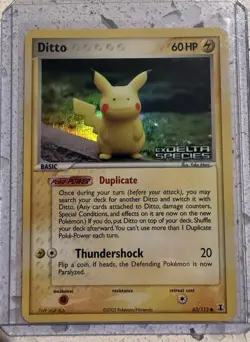 Ditto (Pikachu) 063/113 Delta Species Reverse Holo Pokemon TCG Card - STAMPED - Image 1