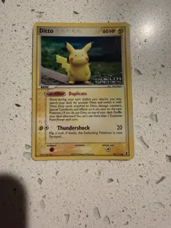 Ditto (Pikachu) 063/113 Delta Species Reverse Holo Pokemon TCG Card - STAMPED - Image 3