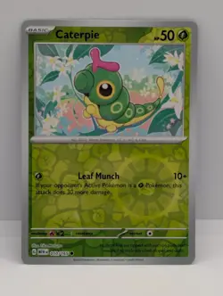 CATERPIE 010/165 C 151 POKEMON REVERSE HOLO NM/M CATERPIE - Image 1