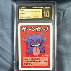 CGC 10 Pristine Gengar Pokemon Playing Cards 2019 JPN Japanese Old Maid - Image 1