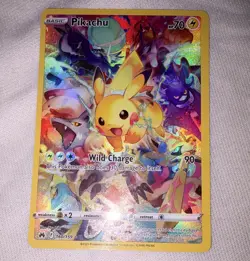 Pikachu 160/159 Secret Rare Holo Full Art SWSH Crown Zenith English 2023 - Image 1