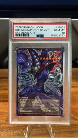 Yu-Gi-Oh! Dark Magician Extended Art Overframe Ultra Rare LOCH-JP001 PSA 10 - Image 1