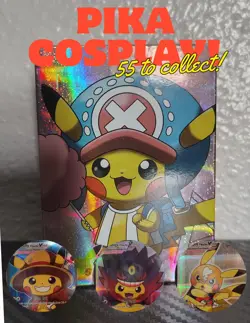Pokemon 55Pcs Pikachu Pika Vcos Card Cosplay Holo - Image 1