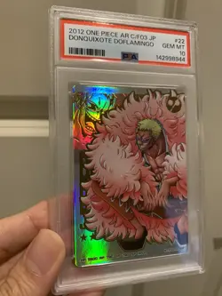 PSA 10 Bandai One Piece AR carddass Formation P03 Card SR Donquixote Doflamingo - Image 1