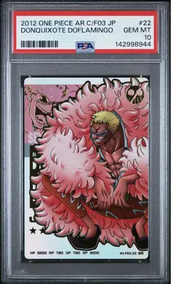 PSA 10 Bandai One Piece AR carddass Formation P03 Card SR Donquixote Doflamingo - Image 2