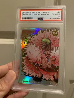 PSA 10 Bandai One Piece AR carddass Formation P03 Card SR Donquixote Doflamingo - Image 4