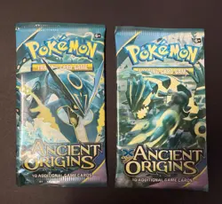 2 x Sun-faded XY Ancient Origins Booster Pack Sealed Genuine Pokemon Cards ENG - Image 1