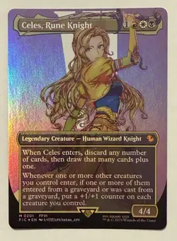 Celes, Rune Knight Borderless Foil - Mythic - Commander: Final Fantasy MTG - Image 1