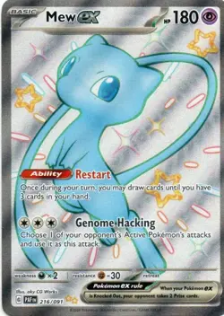 Pokemon: SV: Paldean Fates: Holofoil Mew ex (216/091): LP Condition - Image 1
