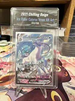 Pokemon TCG Ice Rider Calyrex VMAX Sword & Shield - Chilling Reign 203/198 Holo - Image 1