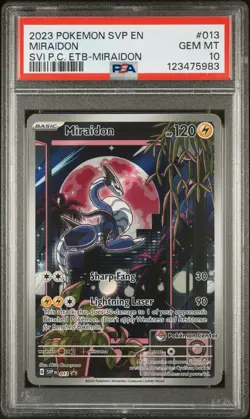 PSA 10 Miraidon 013 Pokemon Center Black Star Promo SV Base GEM MINT Pokemon - Image 1
