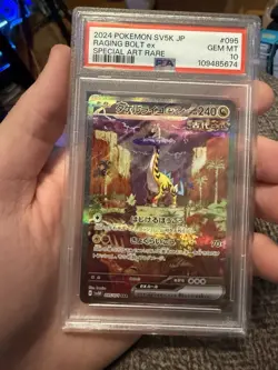 2024 POKEMON JAPANESE SV5K-WILD FORCE SPECIAL ART RARE RAGING BOLT ex PSA 10 - Image 1