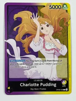 Charlotte Pudding (058) OP08-058 L Two Legends One Piece Card Game NM English - Image 1