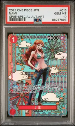 2023 One Piece Japanese Op05-Awakening of the New Era Nami #016 PSA 10 - Image 1